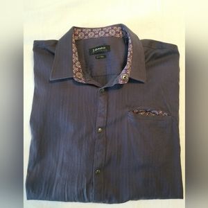 J Campbell Los Angeles Men's Long Sleeve Evening Shirt XXL 100% Cotton